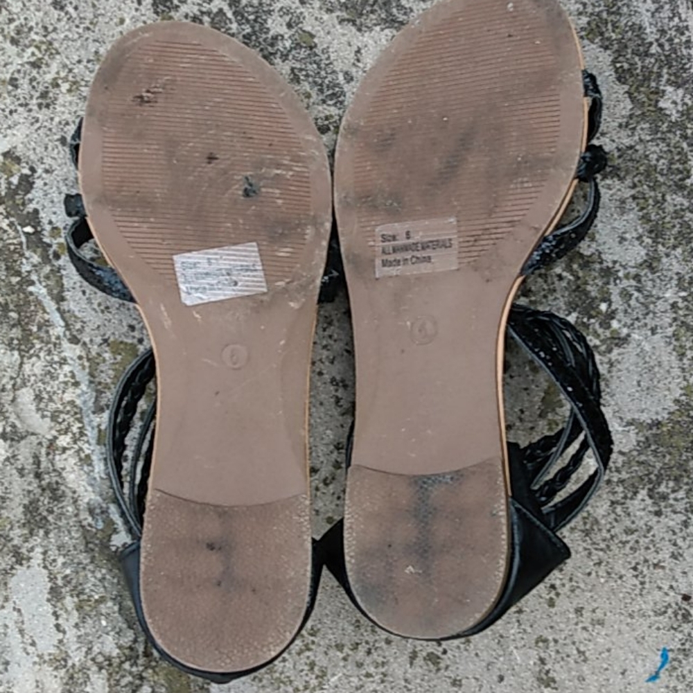 Cute Black Glitter Strap Sandals 3 for 25 sale - Picture 11 of 11